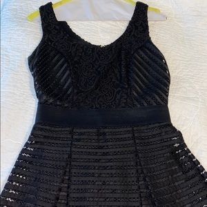 NY&Co Black Ribbed Cocktail Dress